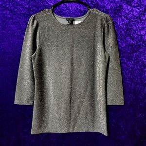 NWT Ann Taylor Sparkly 3/4 Sleeve Top Small